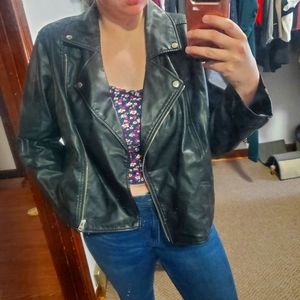 Fake leather jacket